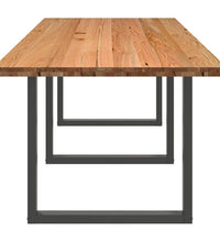 Esstisch Hellbraun 320x100x74 cm Massivholz Eiche Rechteckig