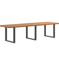 Esstisch Hellbraun 320x100x74 cm Massivholz Eiche Rechteckig