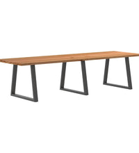 Esstisch Hellbraun 320x100x74 cm Massivholz Eiche Rechteckig