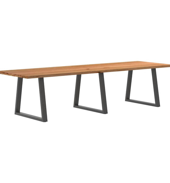 Esstisch Hellbraun 320x100x74 cm Massivholz Eiche Rechteckig