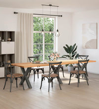 Esstisch Hellbraun 320x100x74 cm Massivholz Eiche Rechteckig