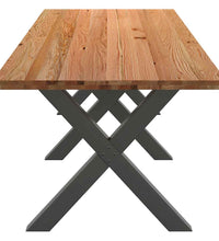 Esstisch Hellbraun 320x100x74 cm Massivholz Eiche Rechteckig