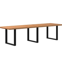 Esstisch Hellbraun 320x100x74 cm Massivholz Eiche Rechteckig