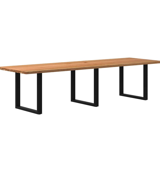 Esstisch Hellbraun 320x100x74 cm Massivholz Eiche Rechteckig