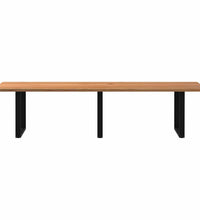 Esstisch Hellbraun 320x100x74 cm Massivholz Eiche Rechteckig