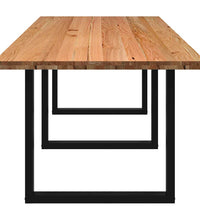 Esstisch Hellbraun 320x100x74 cm Massivholz Eiche Rechteckig