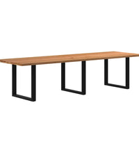 Esstisch Hellbraun 320x100x74 cm Massivholz Eiche Rechteckig