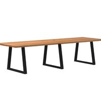 Esstisch Hellbraun 320x100x74 cm Massivholz Eiche Rechteckig