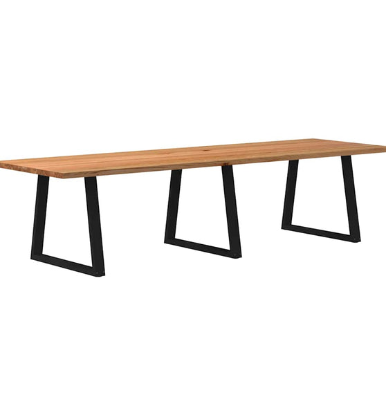 Esstisch Hellbraun 320x100x74 cm Massivholz Eiche Rechteckig