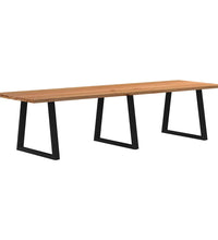 Esstisch Hellbraun 320x100x74 cm Massivholz Eiche Rechteckig