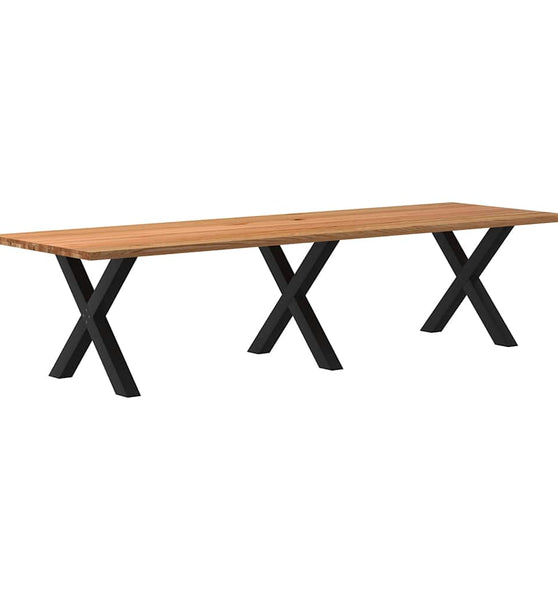 Esstisch Hellbraun 320x100x74 cm Massivholz Eiche Rechteckig