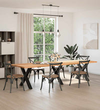 Esstisch Hellbraun 320x100x74 cm Massivholz Eiche Rechteckig