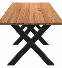 Esstisch Hellbraun 320x100x74 cm Massivholz Eiche Rechteckig