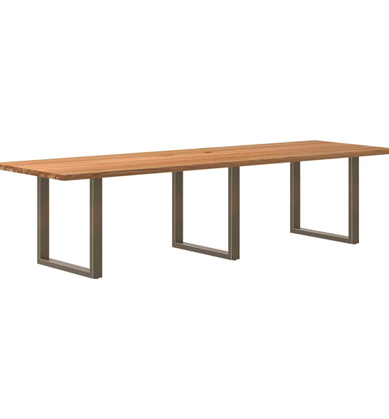 Esstisch Hellbraun 320x100x74 cm Massivholz Eiche Rechteckig