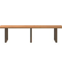 Esstisch Hellbraun 320x100x74 cm Massivholz Eiche Rechteckig