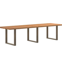 Esstisch Hellbraun 320x100x74 cm Massivholz Eiche Rechteckig