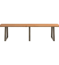 Esstisch Hellbraun 320x100x74 cm Massivholz Eiche Rechteckig