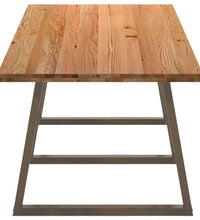 Esstisch Hellbraun 320x100x74 cm Massivholz Eiche Rechteckig