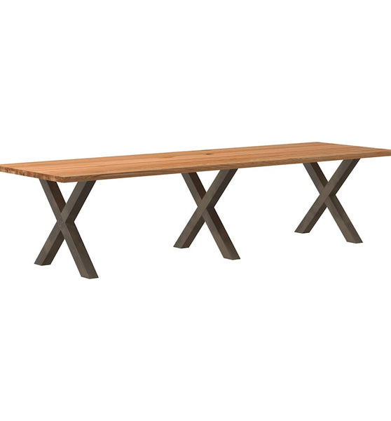 Esstisch Hellbraun 320x100x74 cm Massivholz Eiche Rechteckig