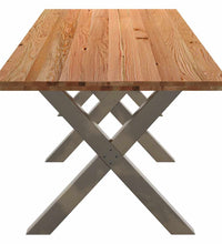 Esstisch Hellbraun 320x100x74 cm Massivholz Eiche Rechteckig