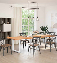 Esstisch Hellbraun 320x100x74 cm Massivholz Eiche Rechteckig