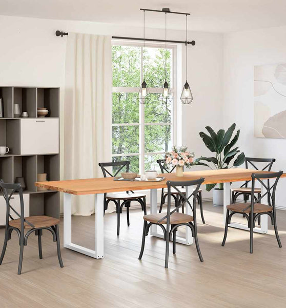 Esstisch Hellbraun 320x100x74 cm Massivholz Eiche Rechteckig