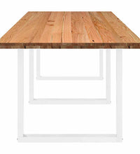 Esstisch Hellbraun 320x100x74 cm Massivholz Eiche Rechteckig