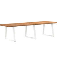 Esstisch Hellbraun 320x100x74 cm Massivholz Eiche Rechteckig