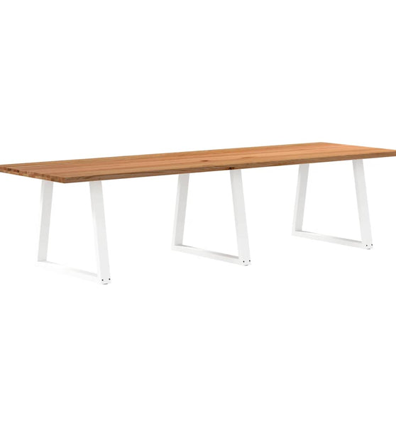 Esstisch Hellbraun 320x100x74 cm Massivholz Eiche Rechteckig