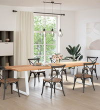 Esstisch Hellbraun 320x100x74 cm Massivholz Eiche Rechteckig