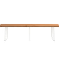 Esstisch Hellbraun 320x100x74 cm Massivholz Eiche Rechteckig