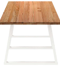 Esstisch Hellbraun 320x100x74 cm Massivholz Eiche Rechteckig