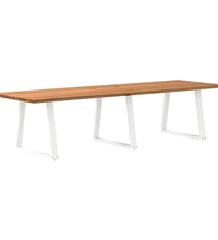 Esstisch Hellbraun 320x100x74 cm Massivholz Eiche Rechteckig