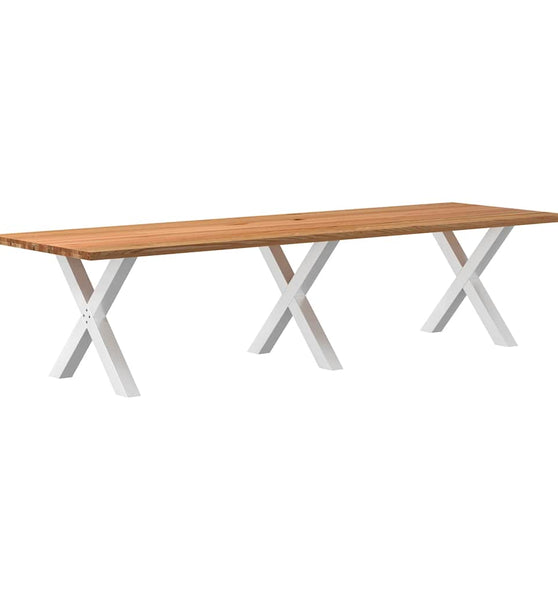 Esstisch Hellbraun 320x100x74 cm Massivholz Eiche Rechteckig