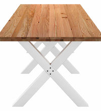 Esstisch Hellbraun 320x100x74 cm Massivholz Eiche Rechteckig