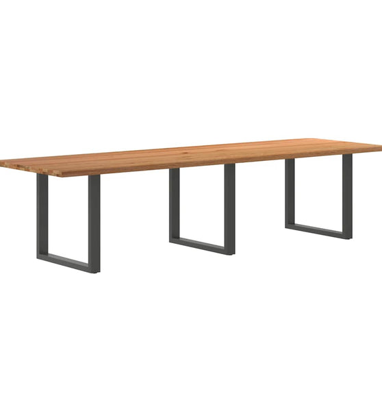 Esstisch Hellbraun 320x100x74 cm Massivholz Eiche Rechteckig