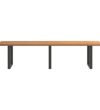 Esstisch Hellbraun 320x100x74 cm Massivholz Eiche Rechteckig