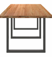 Esstisch Hellbraun 320x100x74 cm Massivholz Eiche Rechteckig