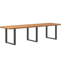 Esstisch Hellbraun 320x100x74 cm Massivholz Eiche Rechteckig