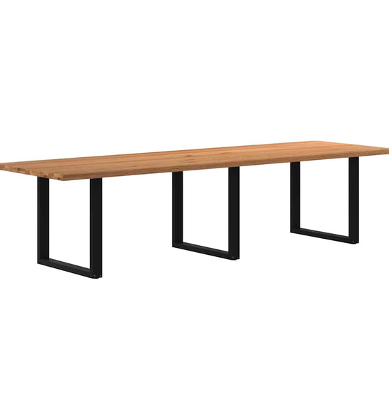 Esstisch Hellbraun 320x100x74 cm Massivholz Eiche Rechteckig