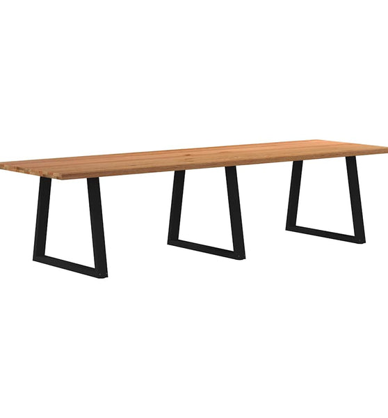 Esstisch mit Baumkanten 320x100x74 cm Massivholz Eiche