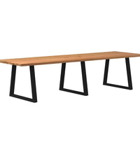 Esstisch mit Baumkanten 320x100x74 cm Massivholz Eiche