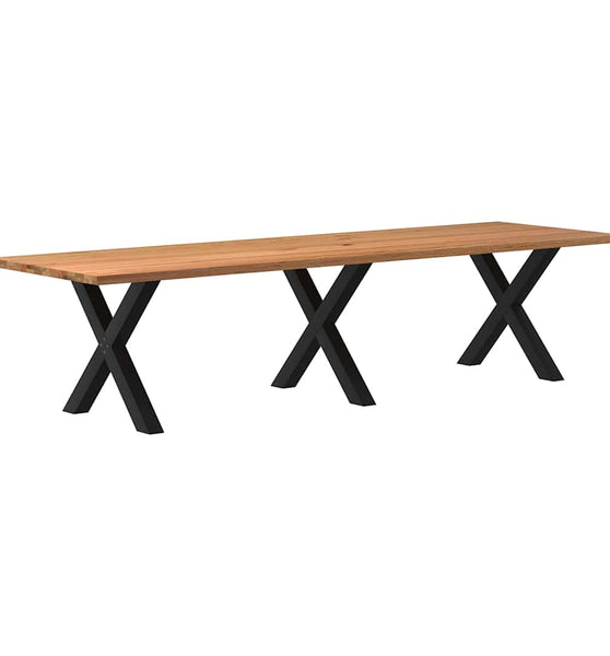 Esstisch Hellbraun 320x100x74 cm Massivholz Eiche Rechteckig