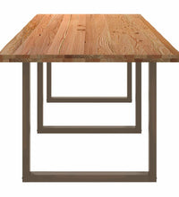 Esstisch Hellbraun 320x100x74 cm Massivholz Eiche Rechteckig