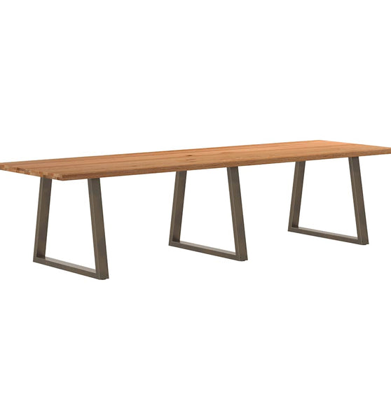 Esstisch mit Baumkanten 320x100x74 cm Massivholz Eiche