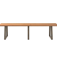 Esstisch mit Baumkanten 320x100x74 cm Massivholz Eiche