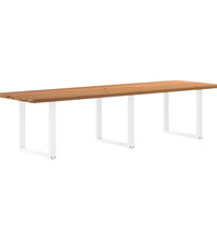 Esstisch Hellbraun 320x100x74 cm Massivholz Eiche Rechteckig