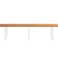 Esstisch Hellbraun 320x100x74 cm Massivholz Eiche Rechteckig