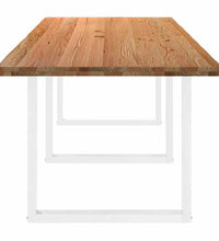 Esstisch Hellbraun 320x100x74 cm Massivholz Eiche Rechteckig