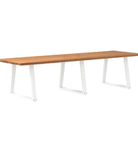 Esstisch mit Baumkanten 320x100x74 cm Massivholz Eiche